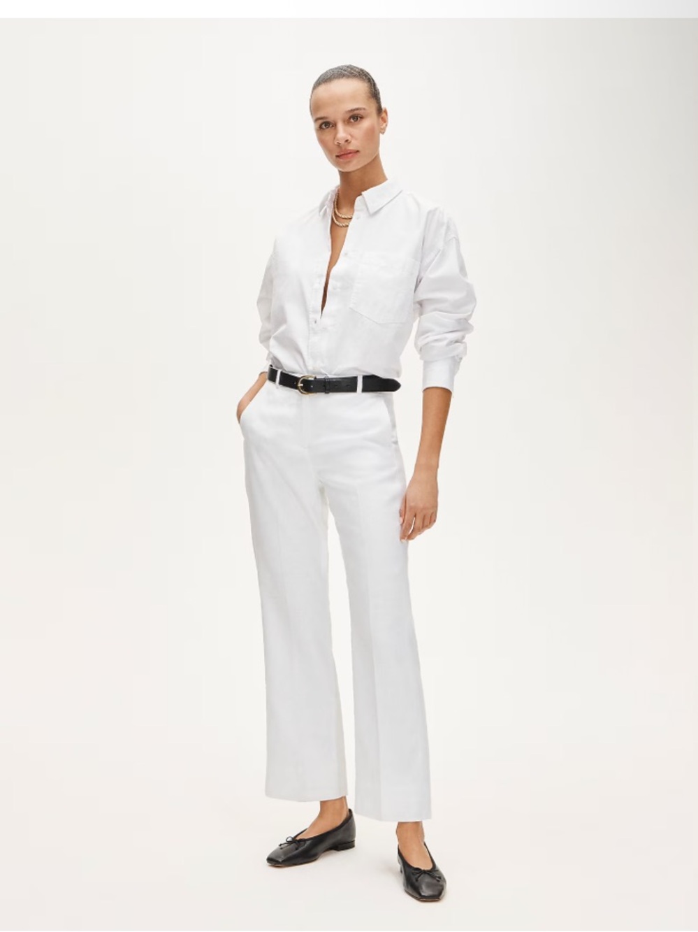 J. Crew Kaya Pant in stretch linen blend- White - Picture 7 of 7